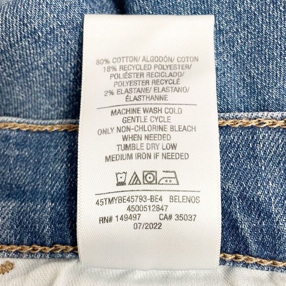 Joe’s Jeans High Rise Wide Leg Distressed Jean in Belenos Medium Wash Size 26 - Picture 13 of 14